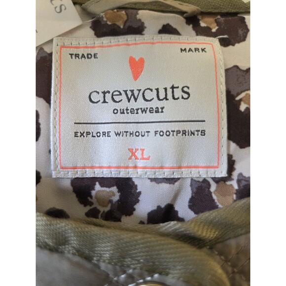 J. Crew Crewcuts Girls Lightweight Quilted Jacket Sz XL NWT Sage Green - Picture 3 of 12